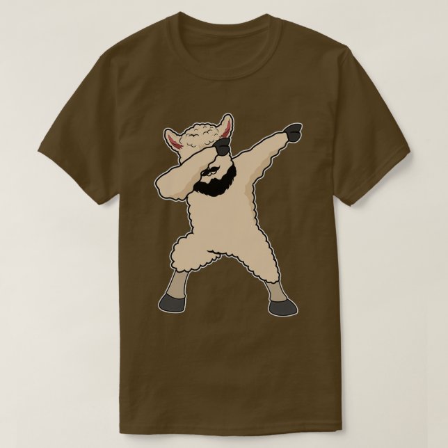 Dab Dabbing Lama Beard Camelidae Cool Llama Gift T-Shirt (Design Front)