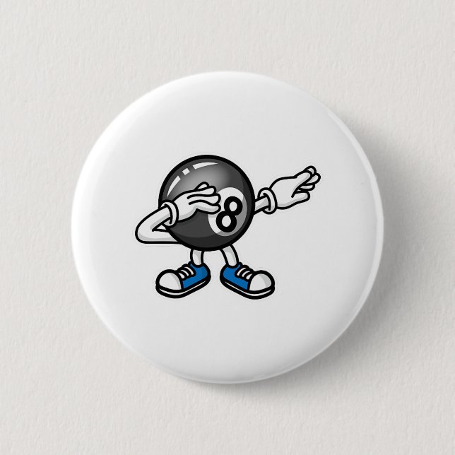 Dab Dabbing Pool Billiards Billiard Ll Pool Table  6 Cm Round Badge (Front)