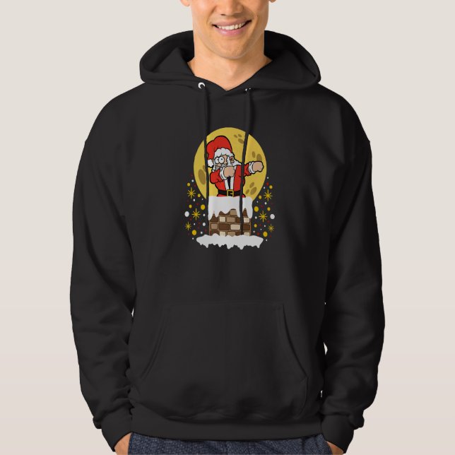 Dab Dabbing Santa Claus Christmas Eve Xmas Party Hoodie (Front)