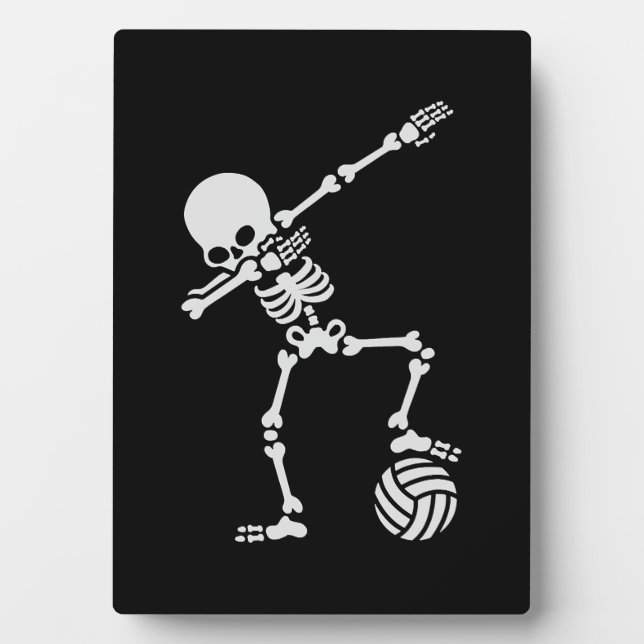 Dab dabbing skeleton (beach) volleyball plaque (Front)