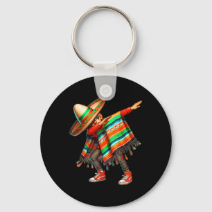 Dab Dance Dabbing Mexican Poncho Cinco De Mayo Men Key Ring
