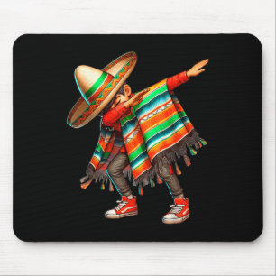 Dab Dance Dabbing Mexican Poncho Cinco De Mayo Men Mouse Pad