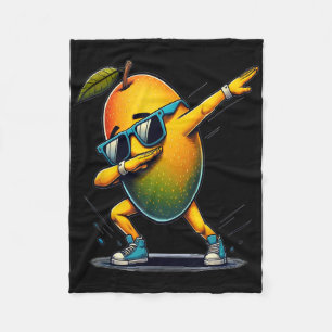 Dab Dance Mango Funny Dancing Dabbing Fruit Fleece Blanket