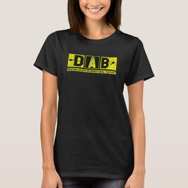 DAB Daytona Beach Int l Airport Taxiway Sign Pilot T-Shirt (Front)
