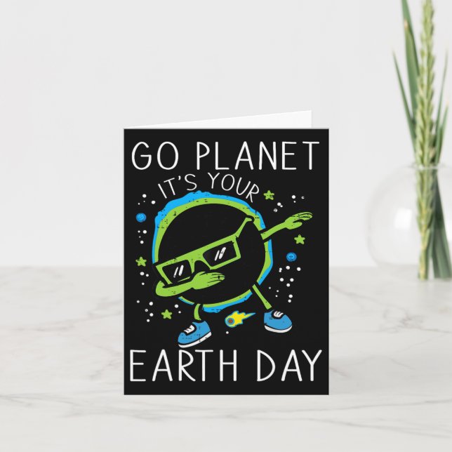 Dab Earth Solar Eclipse Go Planet Its Your Earth D Card (Front)