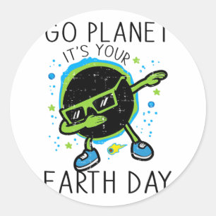 Dab Earth Solar Eclipse Go Planet Its Your Earth D Classic Round Sticker