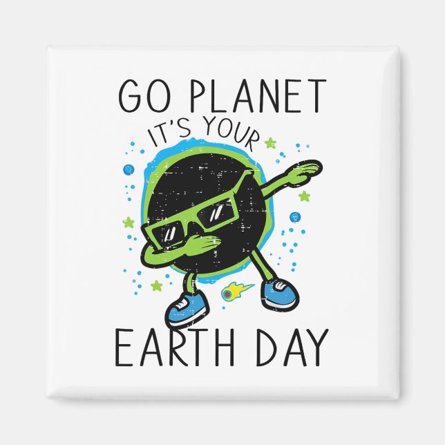 Dab Earth Solar Eclipse Go Planet Its Your Earth D Magnet (Front)