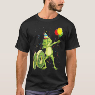 Dab Frog 10th Birthday Ten 10 Years Old Bday Kids  T-Shirt