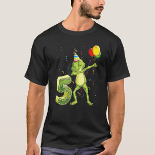 Dab Frog Fifth 5th Birthday Five 5 Years Old Bday  T-Shirt