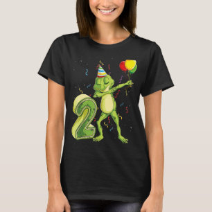 Dab Frog Second 2nd Birthday Two 2 Years Old Bday T-Shirt