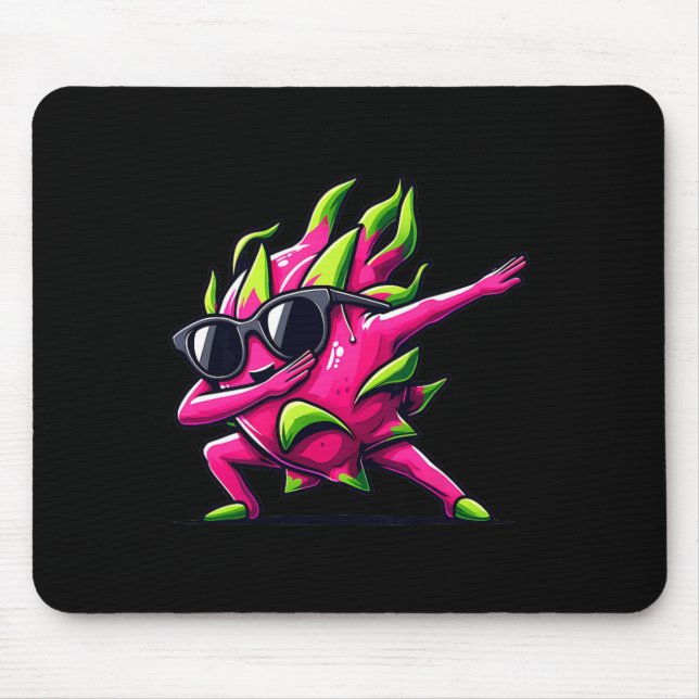 Dab Fruit Dancing Dabbing Dragon Fruit Meme  Mouse Pad (Front)