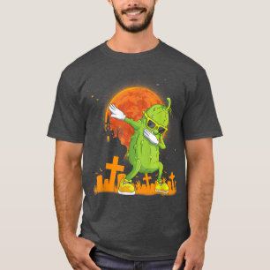 Dab Halloween Pickle Dabbing Dancing Cucumber Cost T-Shirt