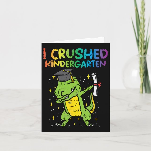Dab I Crushed Kindergarten Last Day Graduation Boy Card (Front)
