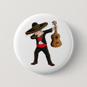 Dab Mexican Mariachi Costume Charro Sombrero Cinco 6 Cm Round Badge