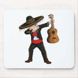 Dab Mexican Mariachi Costume Charro Sombrero Cinco Mouse Pad