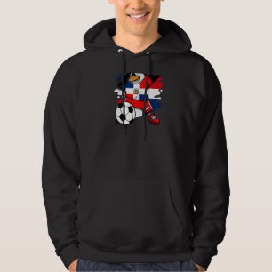 Dab Penguin Dominican Republic Soccer Fans Jersey Hoodie