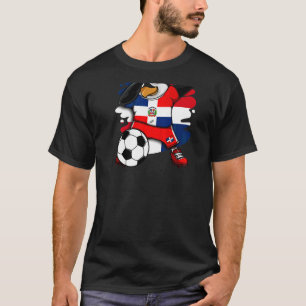 Dab Penguin Dominican Republic Soccer Fans Jersey  T-Shirt