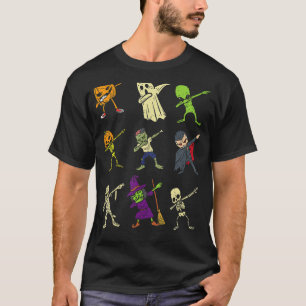 Dab Pumpkin Skeleton Ghost Alien Zombie Halloween  T-Shirt