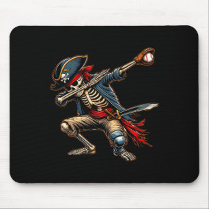 Dab Skeleton Dabbing Skeleton Pirate Baseball Mouse Pad