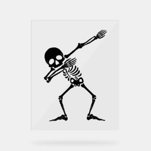 Dab skeleton dabbing skeleton - skull men shirt acrylic sign