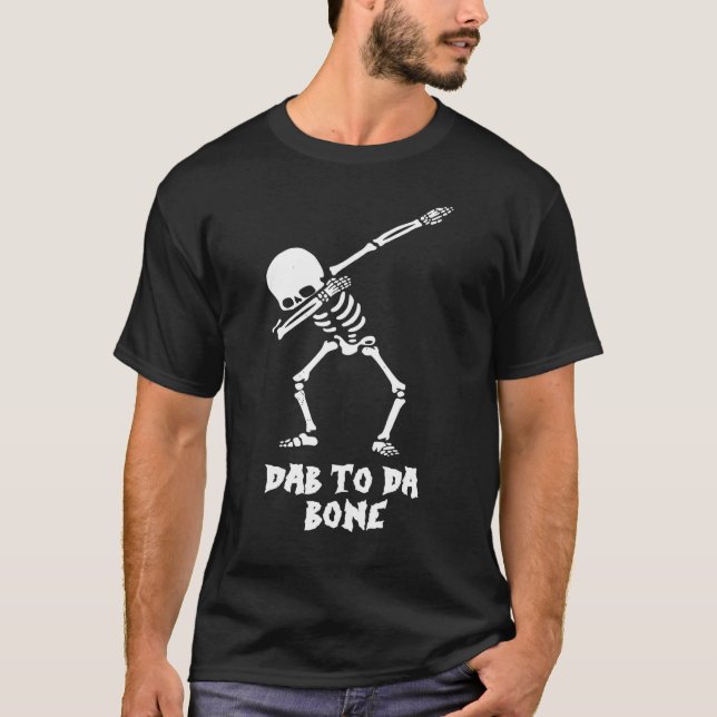 Dab To Da Bone Skeleton Halloween Dabbing T-Shirt (Front)