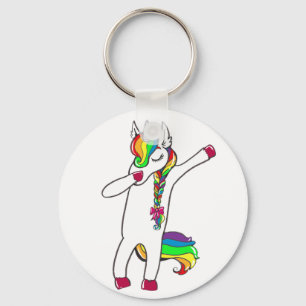 Dab unicorn key ring