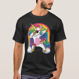 Dab Unicorn Rainbow Boys Kids Men Dabbing Unicorn T-Shirt