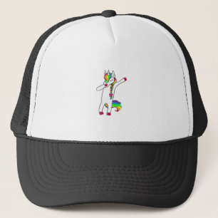 Dab unicorn trucker hat