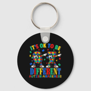 Dabbing 6 7 Autism Awareness Shirt to Be Different Key Ring