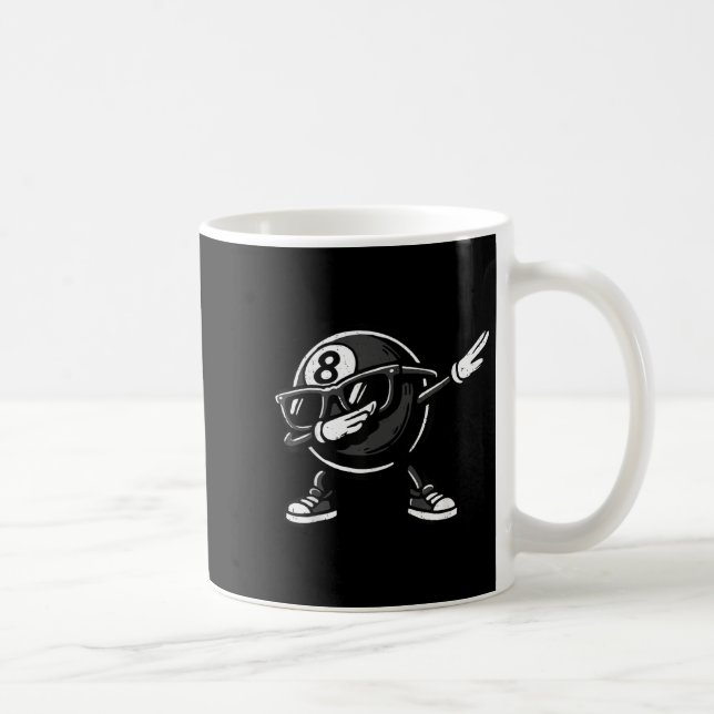 Dabbing 8 Ball Billiard Funny Ol Player Dab Dance  Coffee Mug (Right)