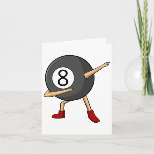 Dabbing 8 Ll Pool Billiards Player Boy Card