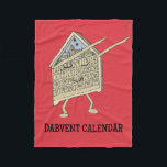Dabbing Advent Calendar Funny Christian Religious Fleece Blanket<br><div class="desc">A dabbing advent calendar that reads "dabvent calendar",  perfect for the Christmas season!</div>