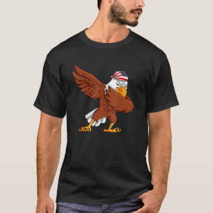 Dabbing American Bald Eagle 4th Of July Dab Boys G T-Shirt