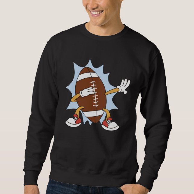 Dabbing American football team sport quarterback p Sweatshirt (Front)