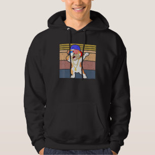 Dabbing American Pug Dab Puppy Dog Retro Hoodie