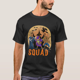 Dabbing Angel Of Death Witch Werewolf Spooky Squad T-Shirt