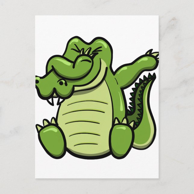 Dabbing Animals Alligator Postcard (Front)