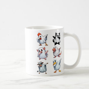 Dabbing Animals Farm Halloween Ghost Costume Funny Coffee Mug