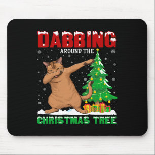 Dabbing Around The Christmas Tree A  Mouse Pad