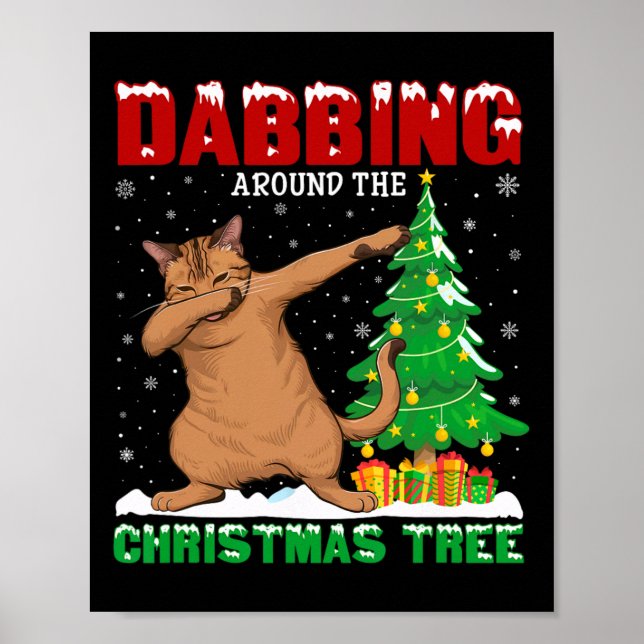 Dabbing Around The Christmas Tree A  Poster (Front)