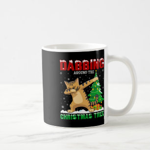 Dabbing Around The Christmas Tree Savannah Cat Xma Coffee Mug
