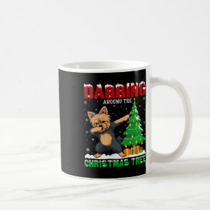 Dabbing Around The Christmas Tree Yorkie Dog Xmas Coffee Mug