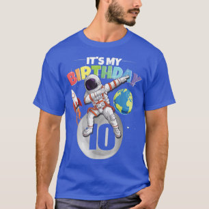 Dabbing Astronaut 10th Birthday Boy Girl 10 Years T-Shirt