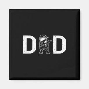 Dabbing Astronaut Daddy Dad Outer Space Planet Fat Magnet