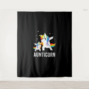 Dabbing Aunticorn, Funny Unicorn Lover Tee for Aun Tapestry