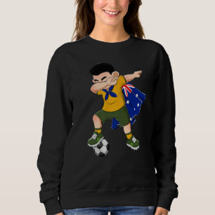 Dabbing Australia Boy Australia Football Flag Kids Sweatshirt