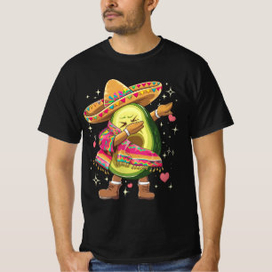 Dabbing Avocado Cinco De Mayo Funny Mexican Poncho T-Shirt