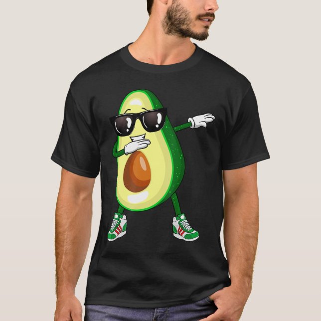 Dabbing Avocado Shirt Funny Vegan Food Lover Tee K (Front)