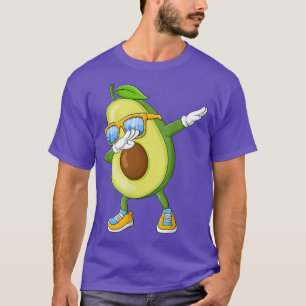 Dabbing Avocado Wearing Sunglasses Kids Boys Vegan T-Shirt