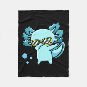 Dabbing Axolotl Kids Boy Toddler Cute Axolotl Fleece Blanket